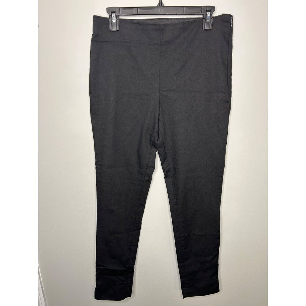 Women's Simply Stated by Sears Black Dress pants side zip skinny Size 10